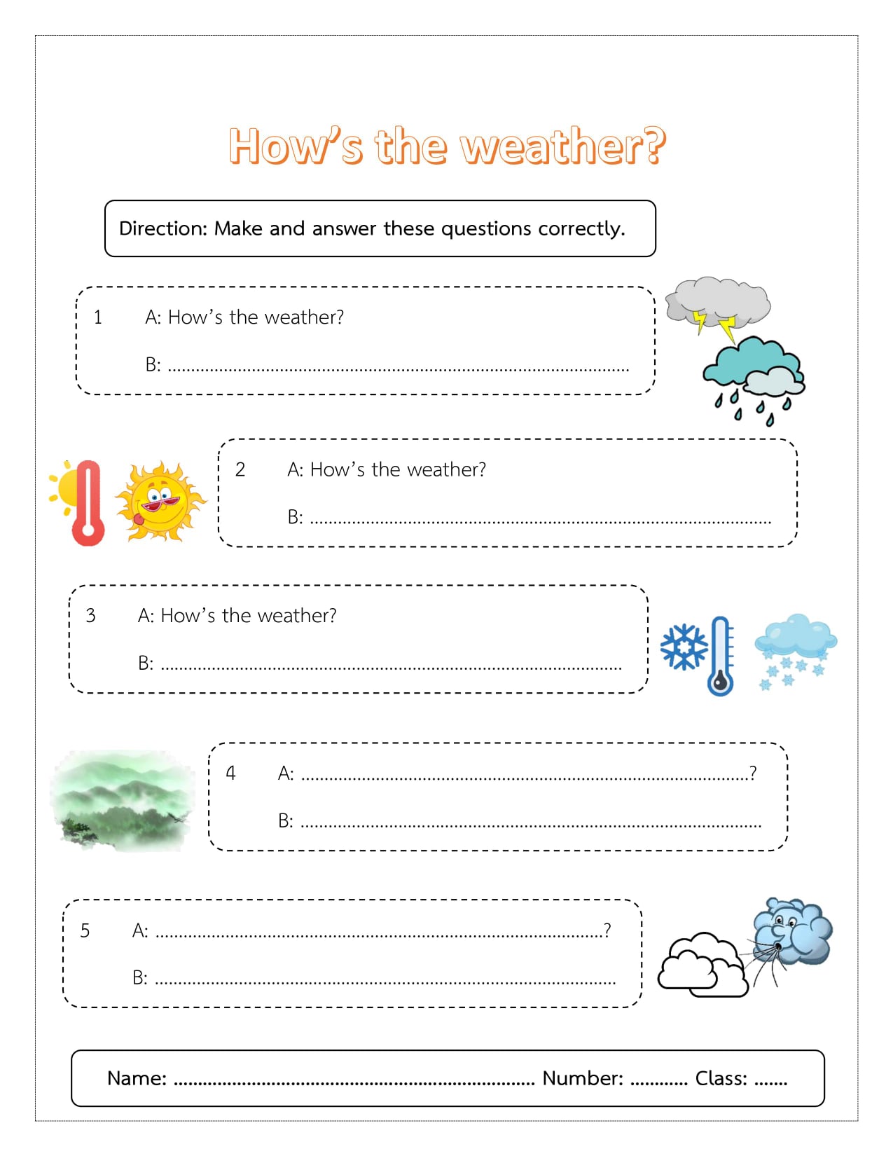 English Worksheet by Kru.Aor