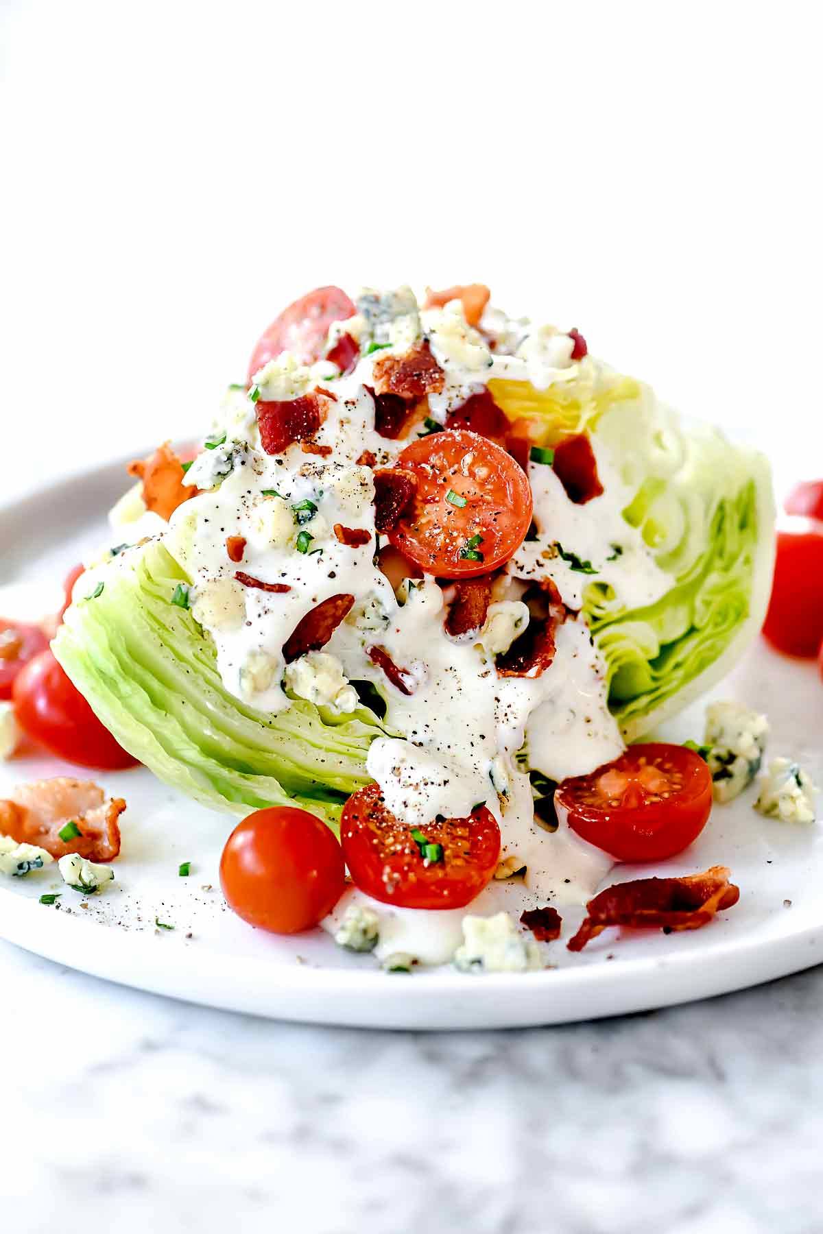 Jamie's using the homemade blue cheese dressing recipe he made yesterday to make a delicious Wedge Salad recipe: https://www.pauladeen.com/recipe/wedge- salad