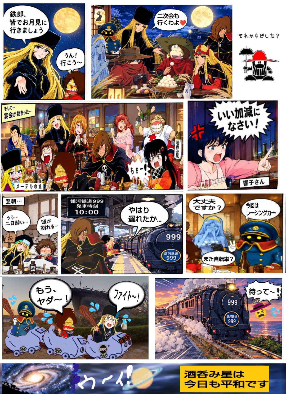 銀河鉄道999には、少しだけ「宇宙戦艦ヤマト」が登場する回があります