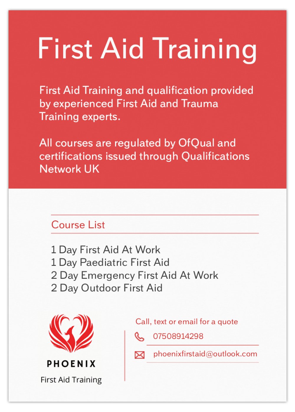 Phoenix First Aid Limited | Manchester