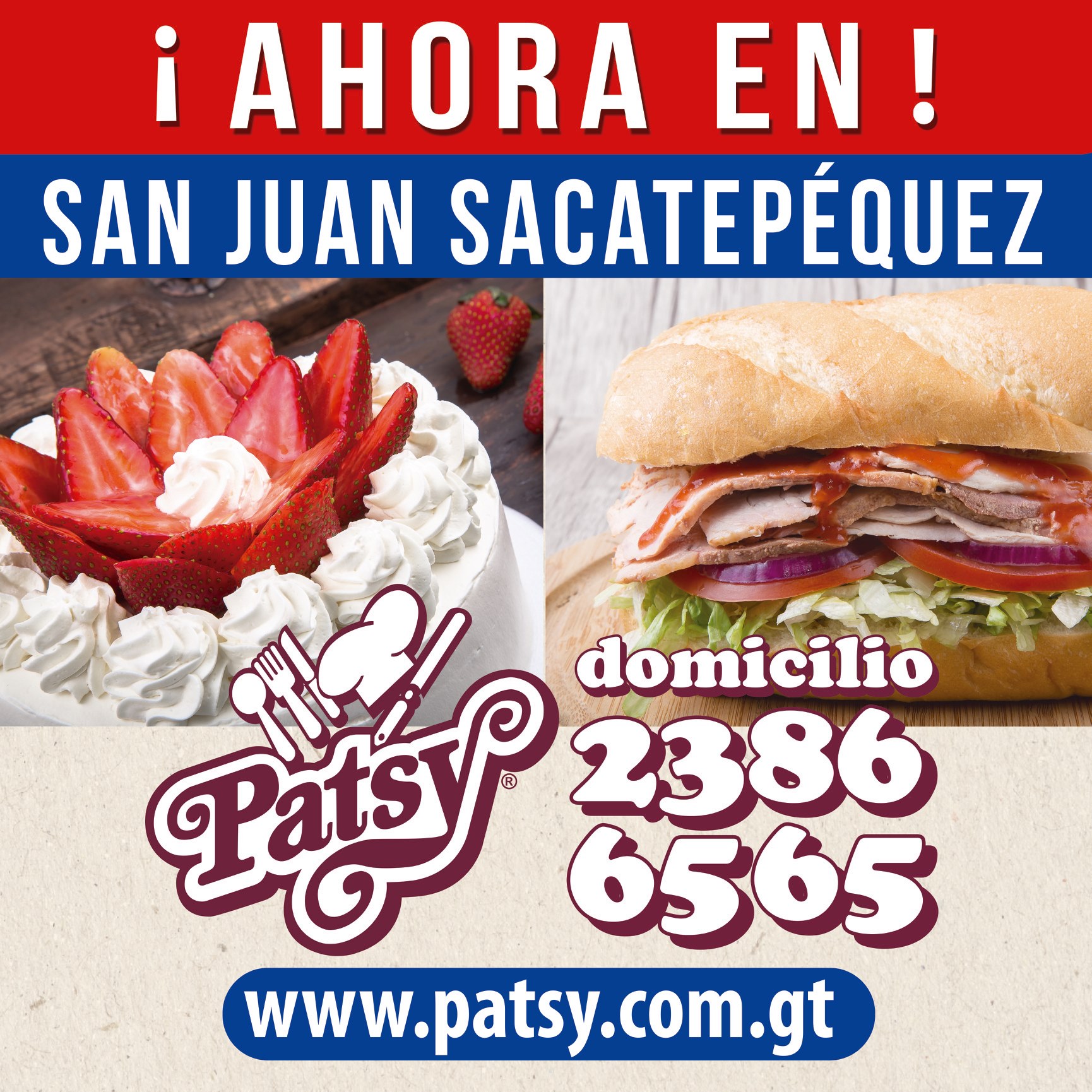 Patsy - ¡Ya abrimos Patsy en San Juan Sacatepéquez! Solicita los ...