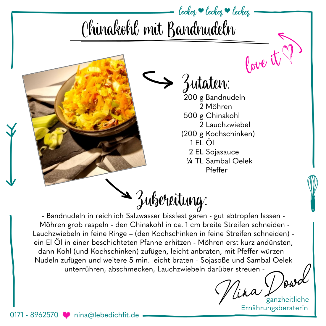 lebe dich fit - lecker♥️lecker♥️lecker Chinakohl mit...