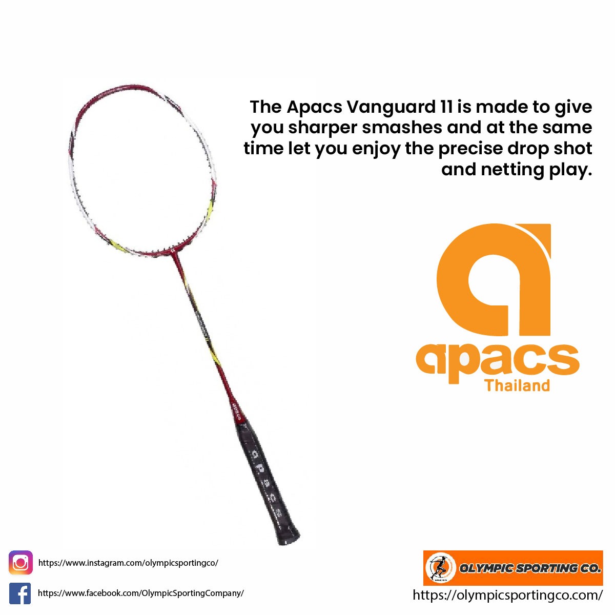 Olympic Sporting Co. - The vanguard 11 is an extremely fast racket, and ...