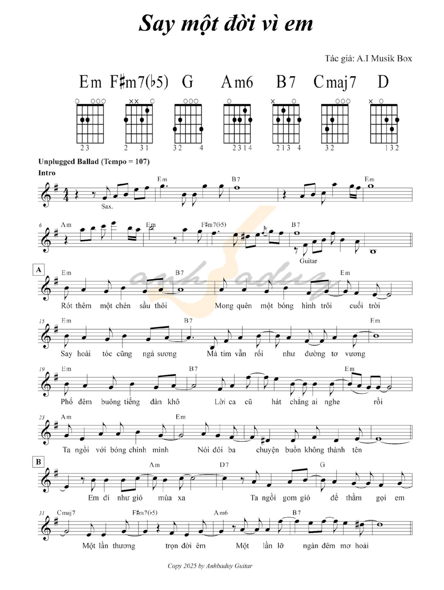 Hoàng Như Định - - Say một đời vì em Sheet - Sheet này... | Facebook