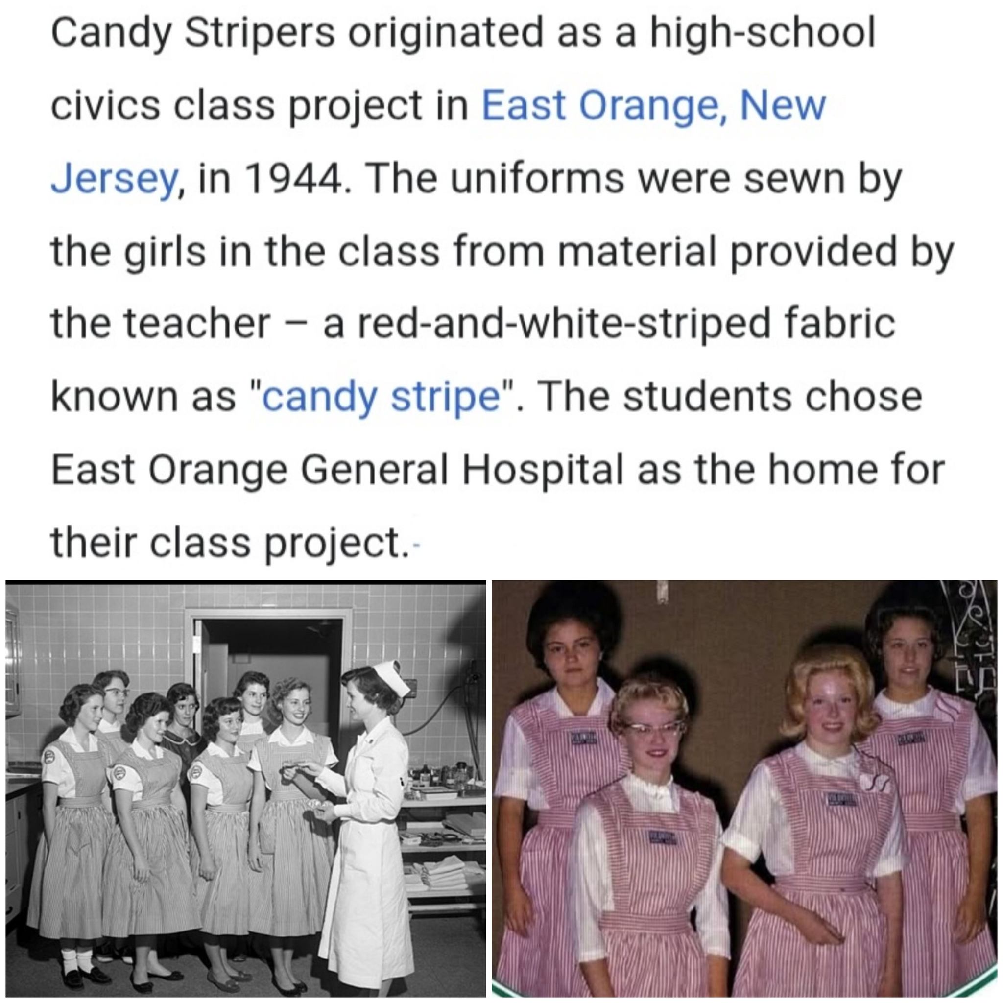 Candy striper outfit from the 60