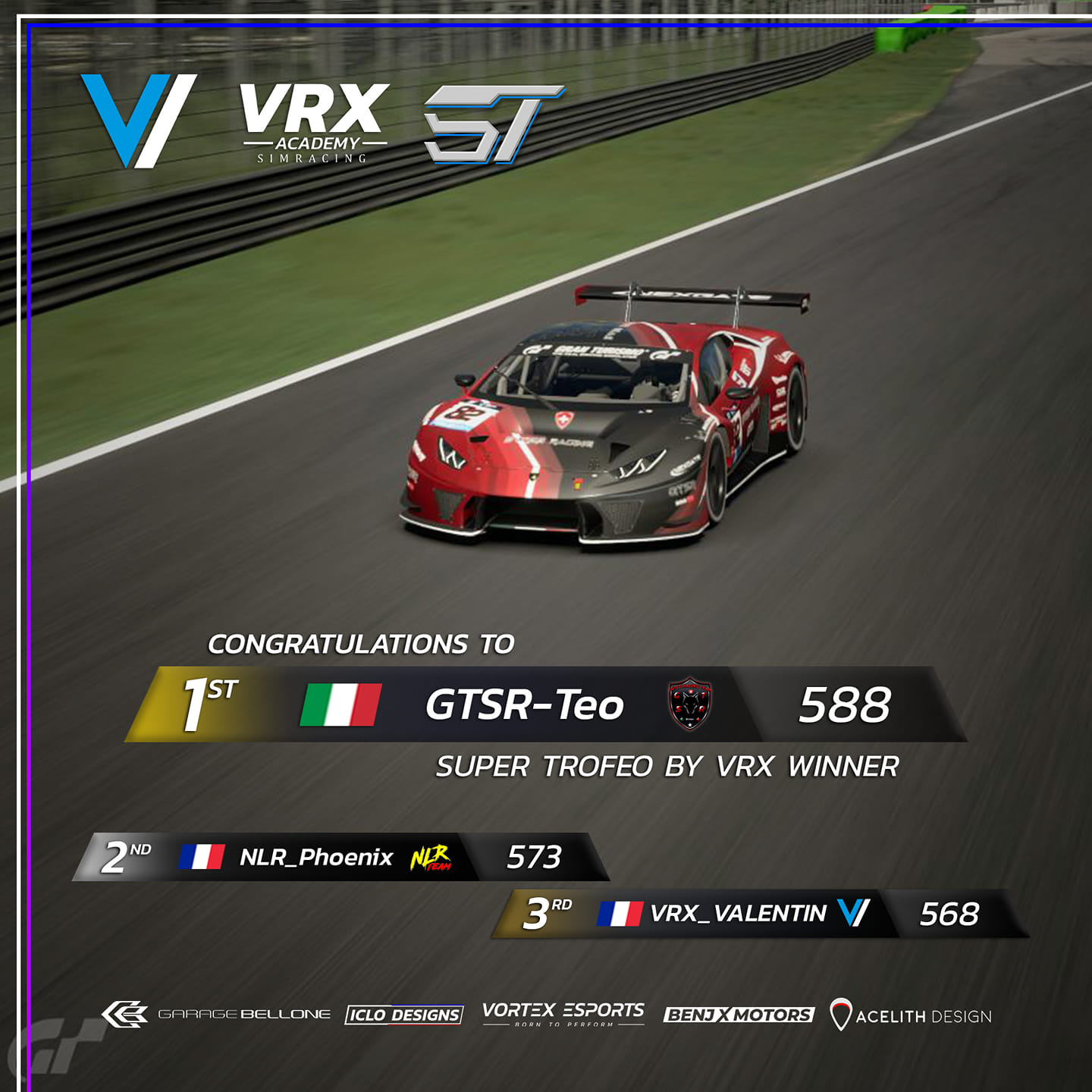 🇬🇧 GTSR_Teo win's the Super Trofeo... - VRX - Vortex e-Sports