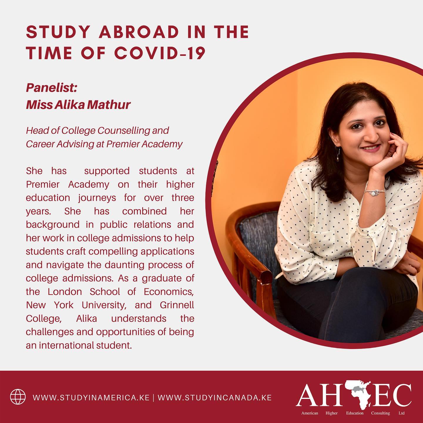 Miss Alika Mathur... - American Higher Education Consulting | Facebook