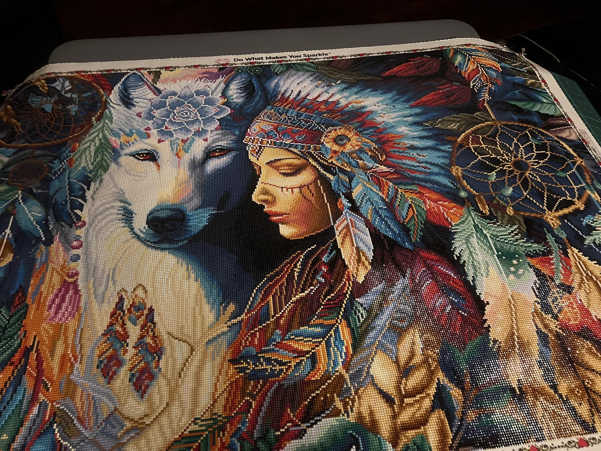 Completed finally! Whisper of the spirit woods by Diamond Art Club