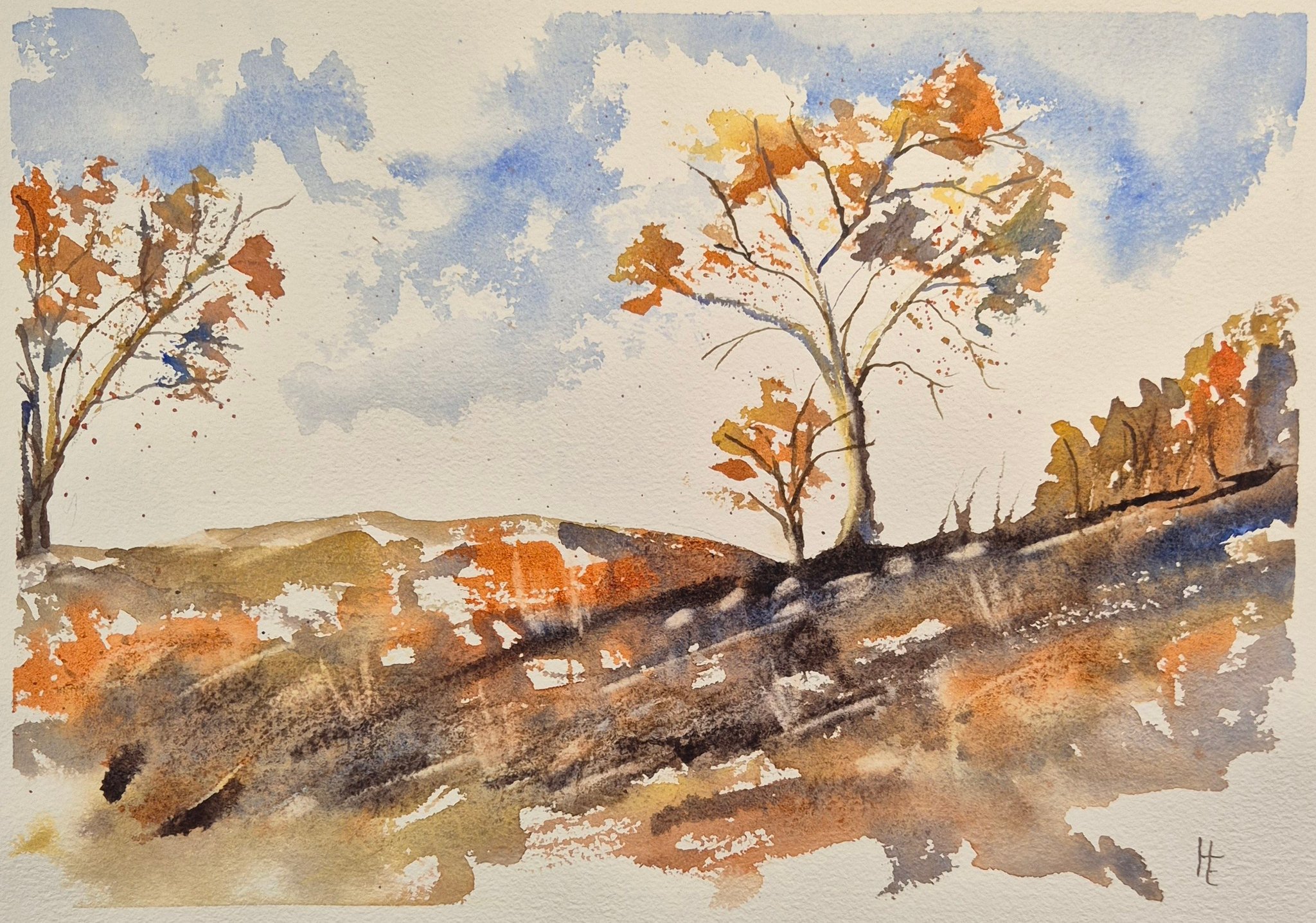 Watercolor Tutorials for Beginners | A fun easy autumn scene | Facebook