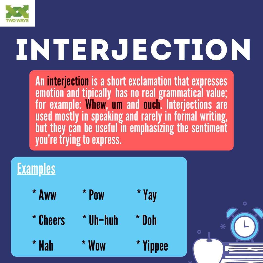 Two Ways - Learn grammar with #twoways 🤓 Interjection #english #grammar ...