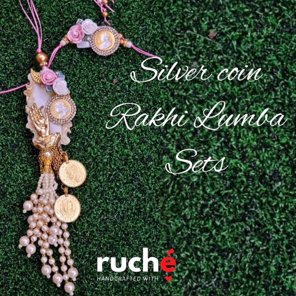 Ruché - Introducing silver coin Luxury Rakhi Lumba Sets...