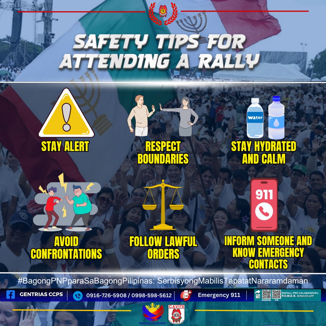 Gen Trias Ccps - SAFETY TIPS FOR ATTENDING RALLY... | Facebook