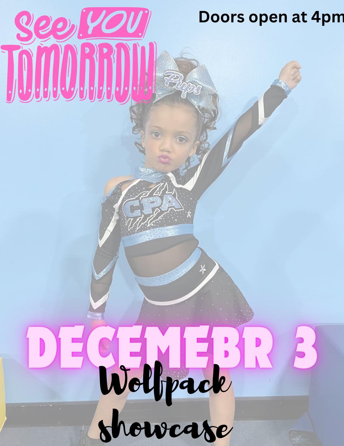 See you TOMORROW! Doors open at... - Cheer Power Athletics