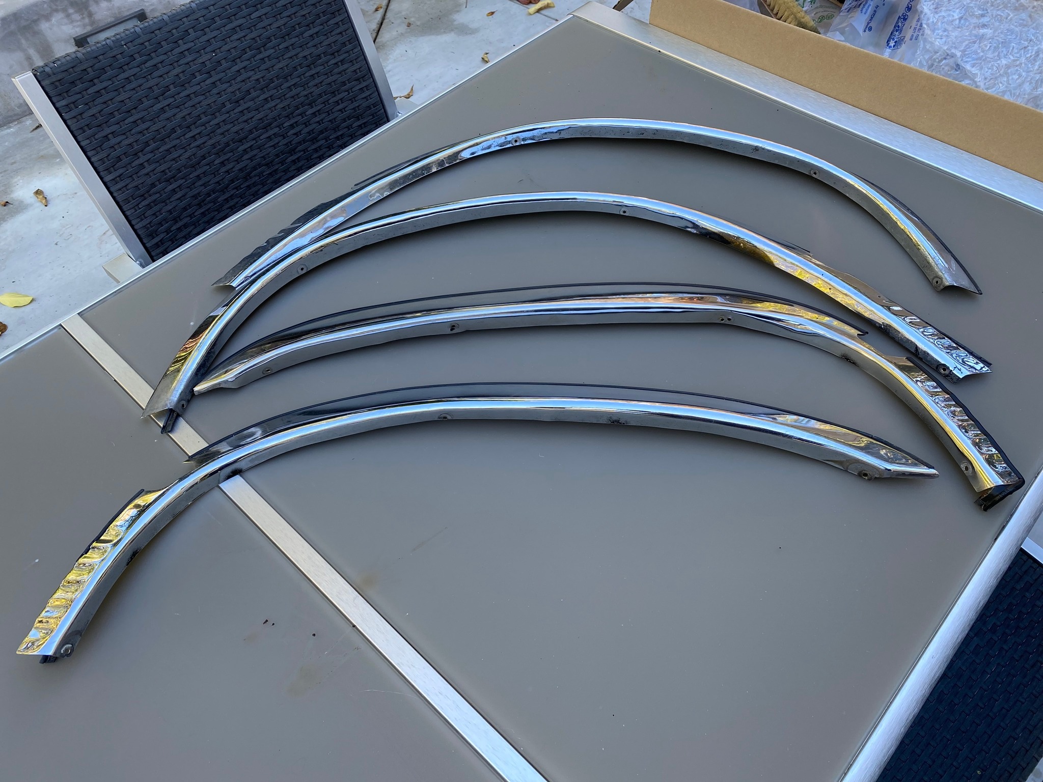 For Mercedes 560SL 380SL 450SL 72-89 R107, Chrome Wheel Arch Trim ...