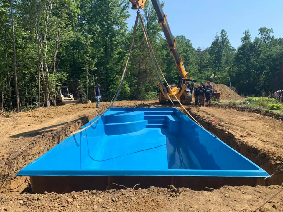 AAA Pools - We lifted this beautiful fiberglass pool into...