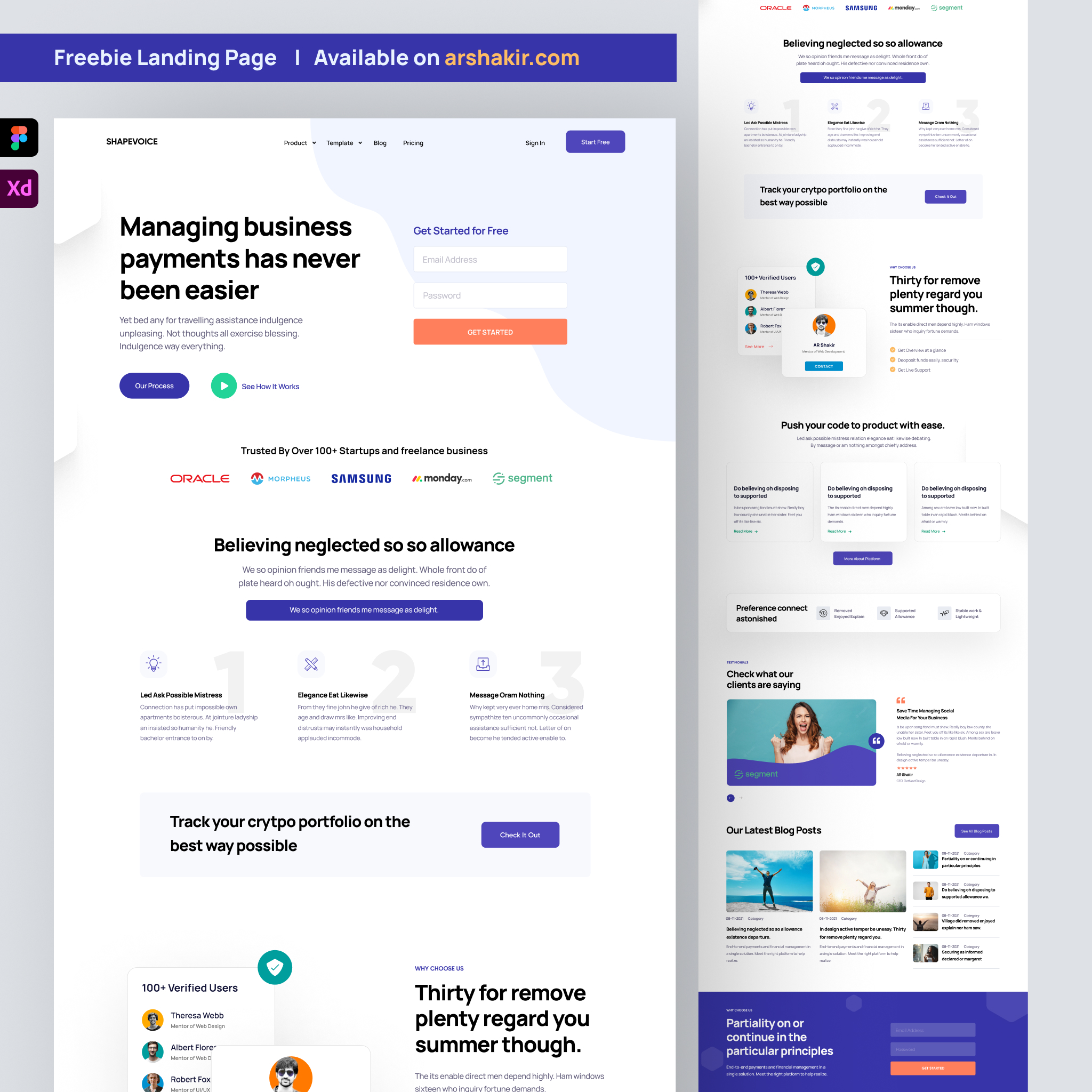 AR Shakir - Presenting a Freebie landing page for saas...