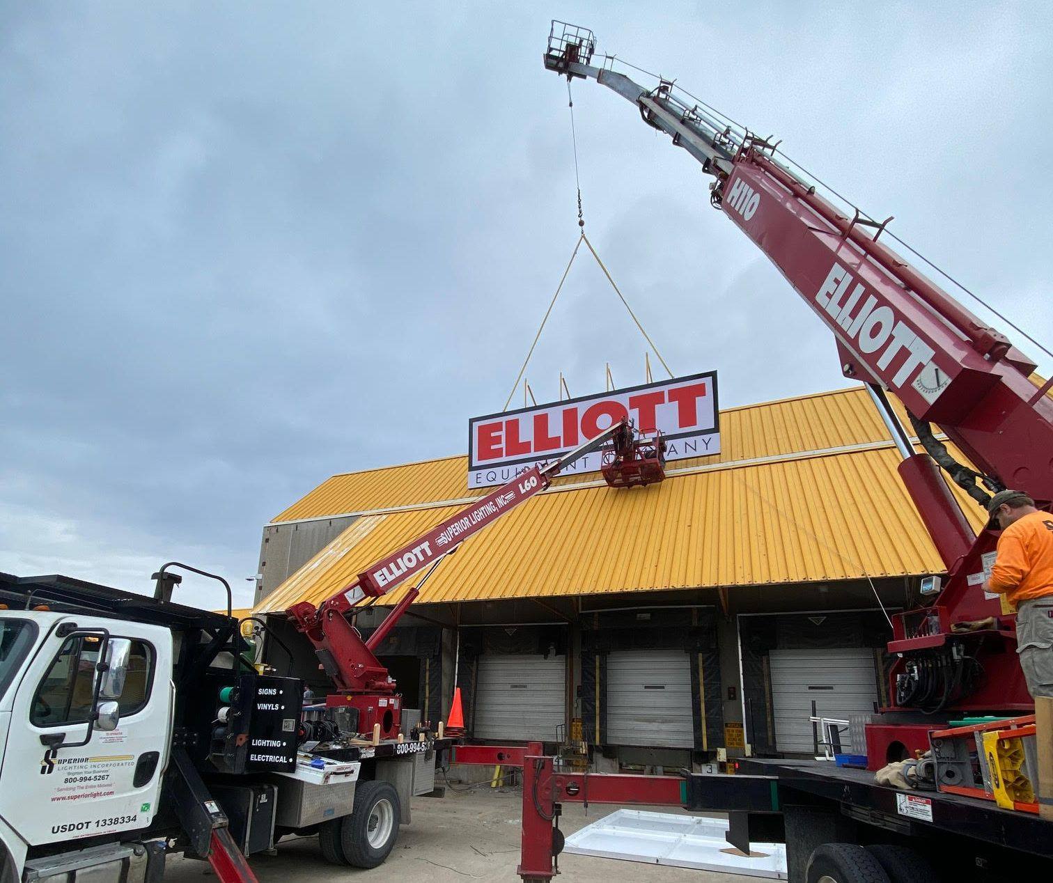 Our Elliott sign was installed... - Elliott Equipment Company