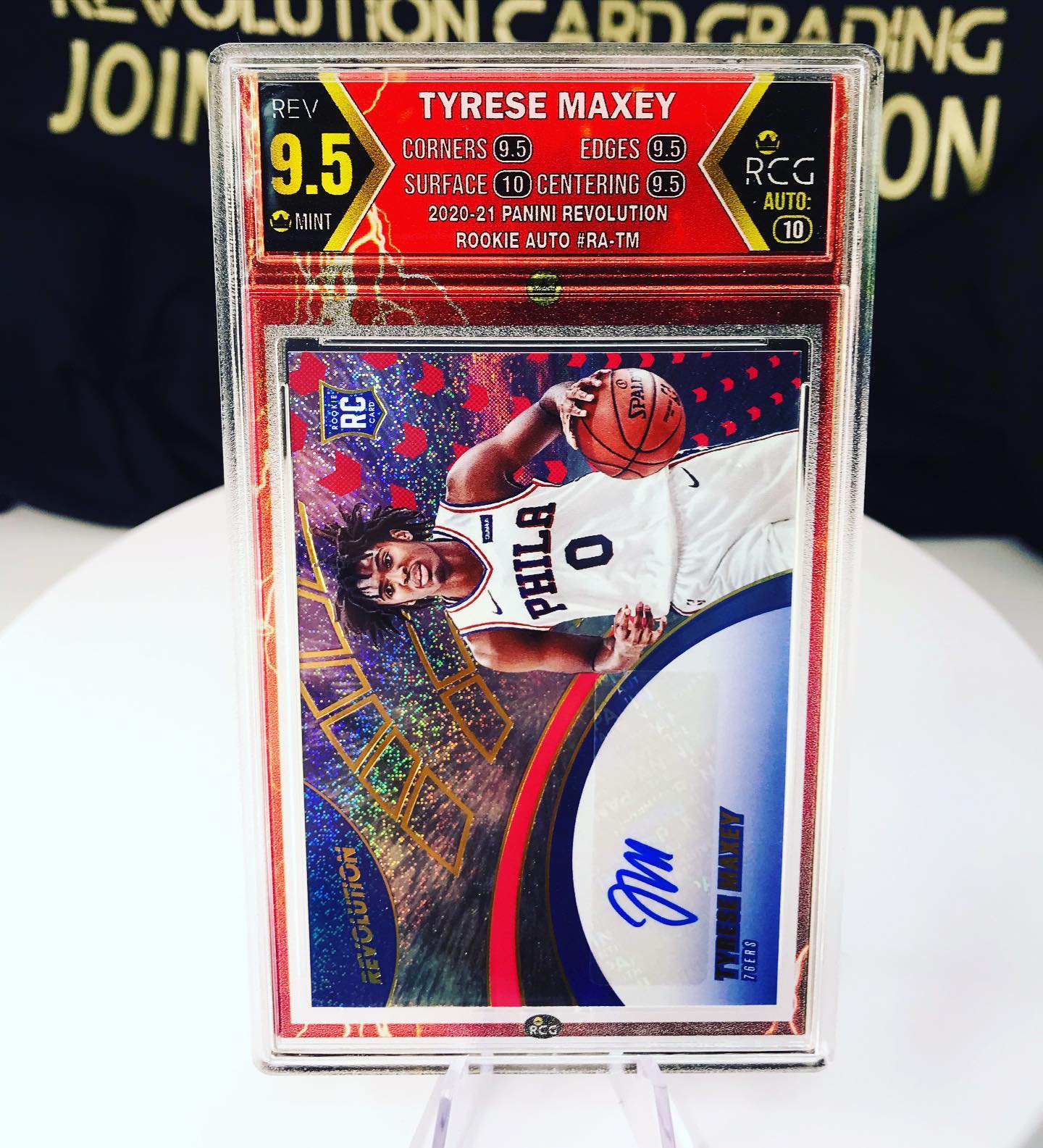 Tyrese Maxey 2020-21 Panini Revolution rookie auto