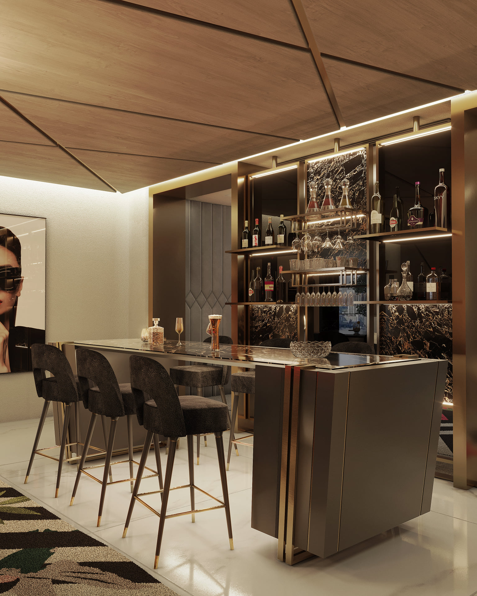 Essential Home - The Bar area in our new Penthouse in...