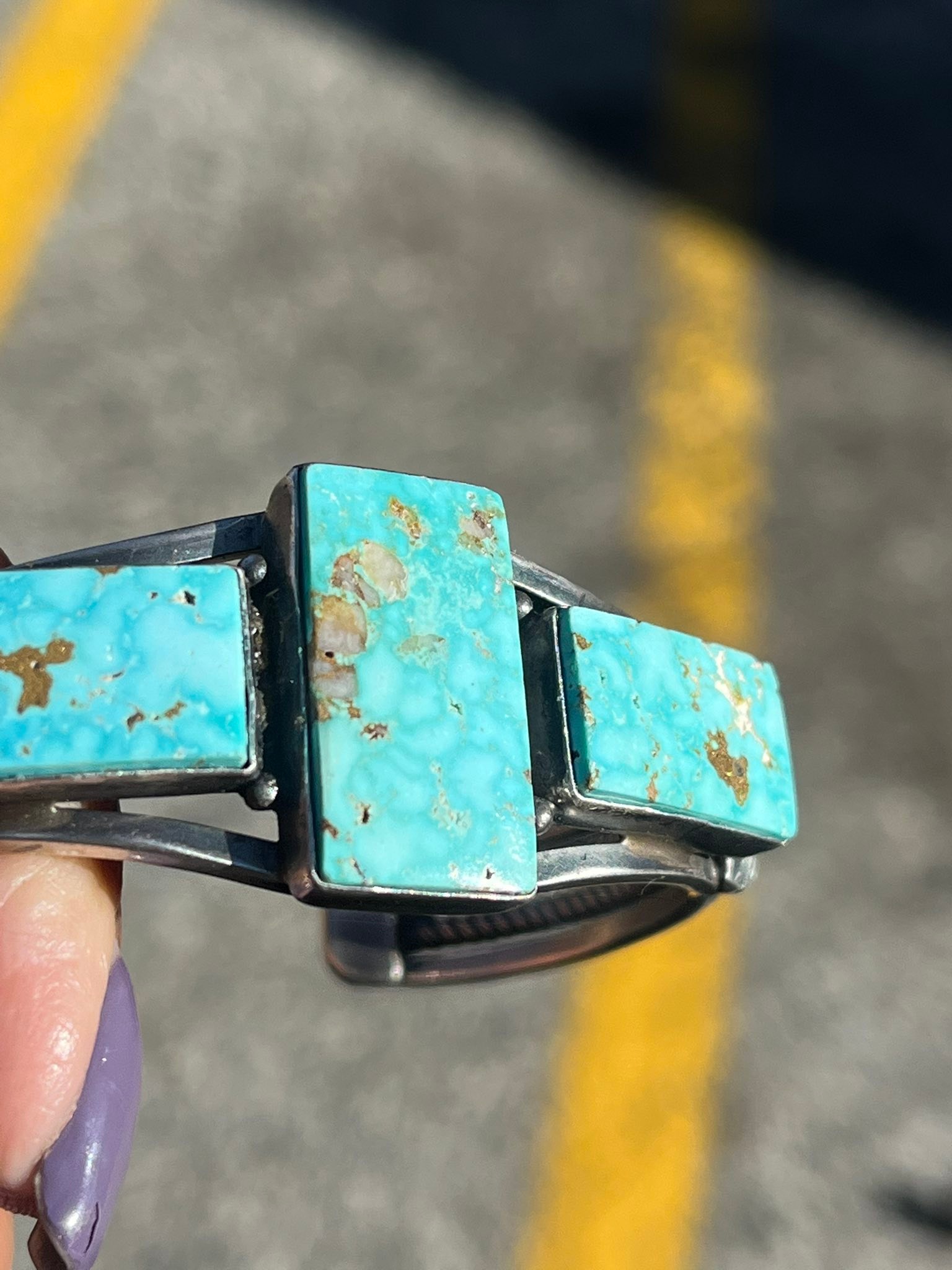 What is the white area in Carico Lake turquoise?