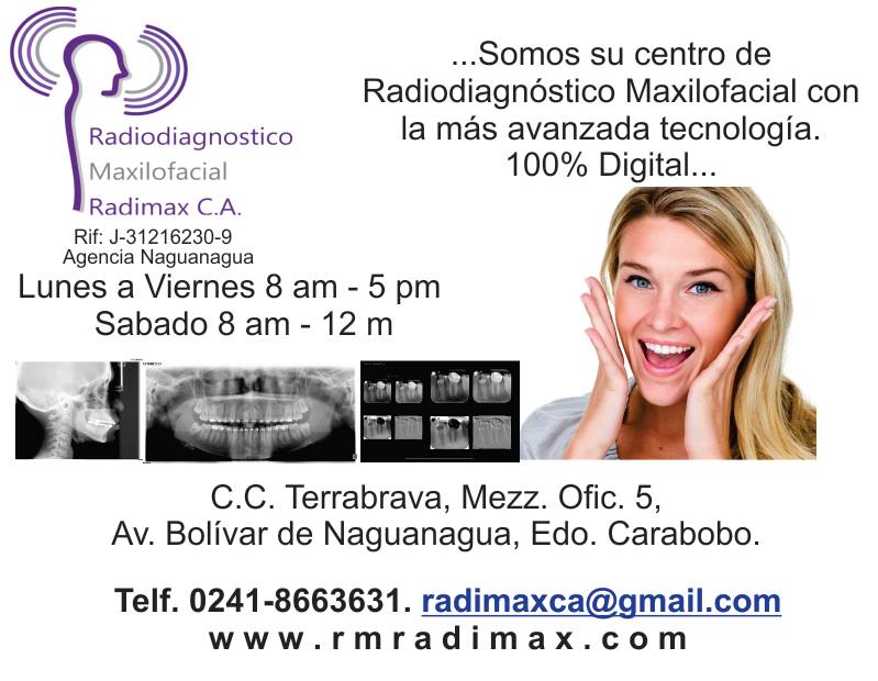 Radiodiagnóstico Maxilofacial Radimax C.A. Sede Naguanagua | Valencia