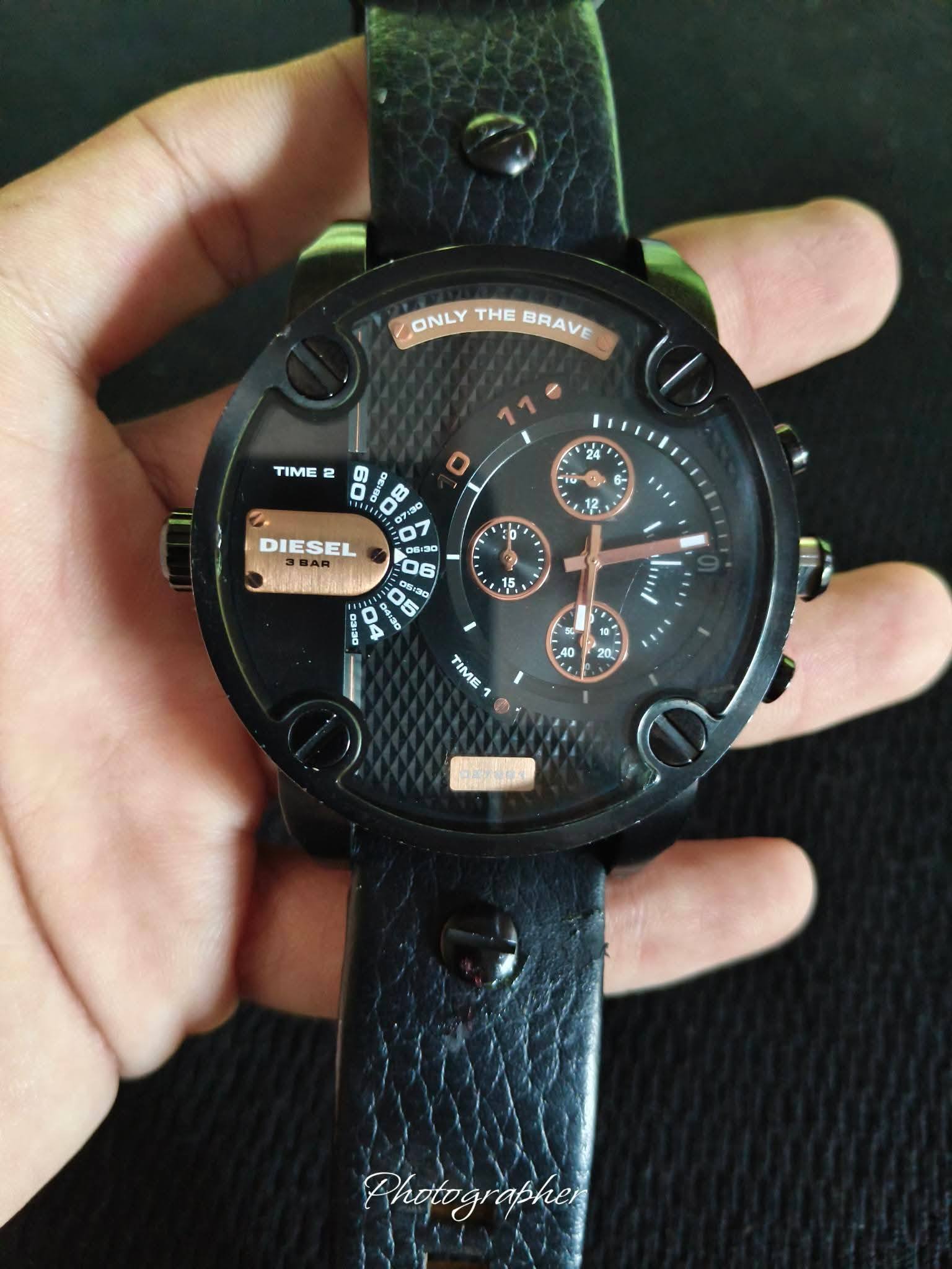 稼働品】DIESEL ディーゼル DZ-7291 クロノグラフ リトルダディ 楽天 