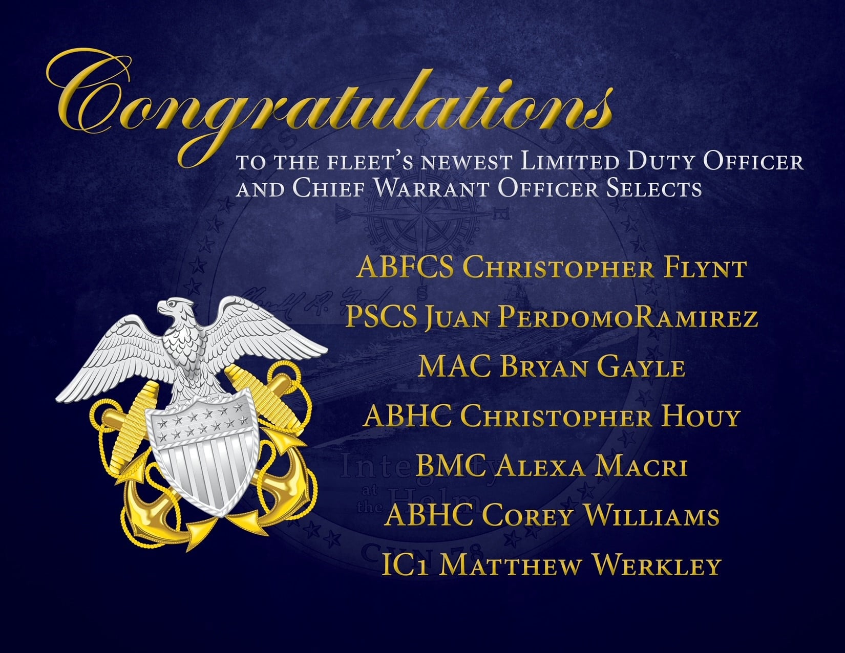 USS - Congratulations to #Warship78's newest LDO's & CWOs! 🥳 #BravoZulu ...