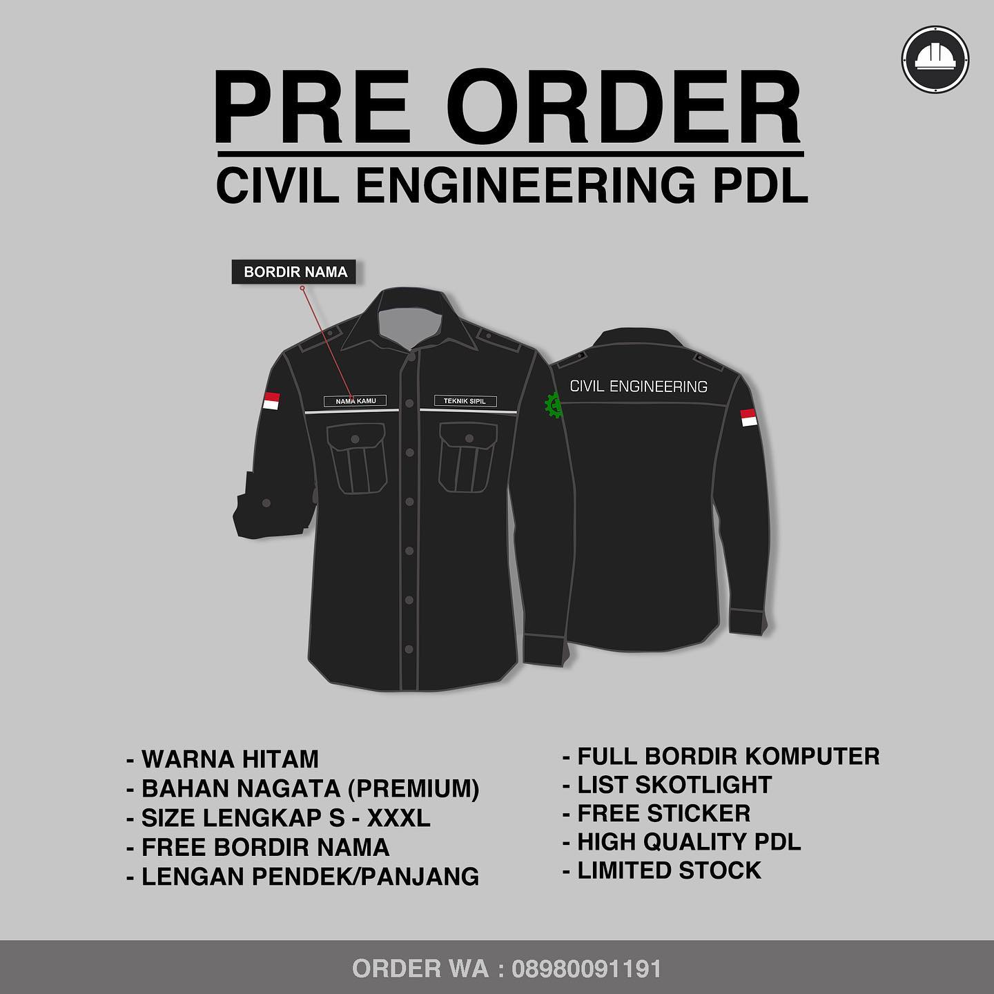 Open Pre Order Kemeja PDL Civil... - Info Teknik Sipil | Facebook
