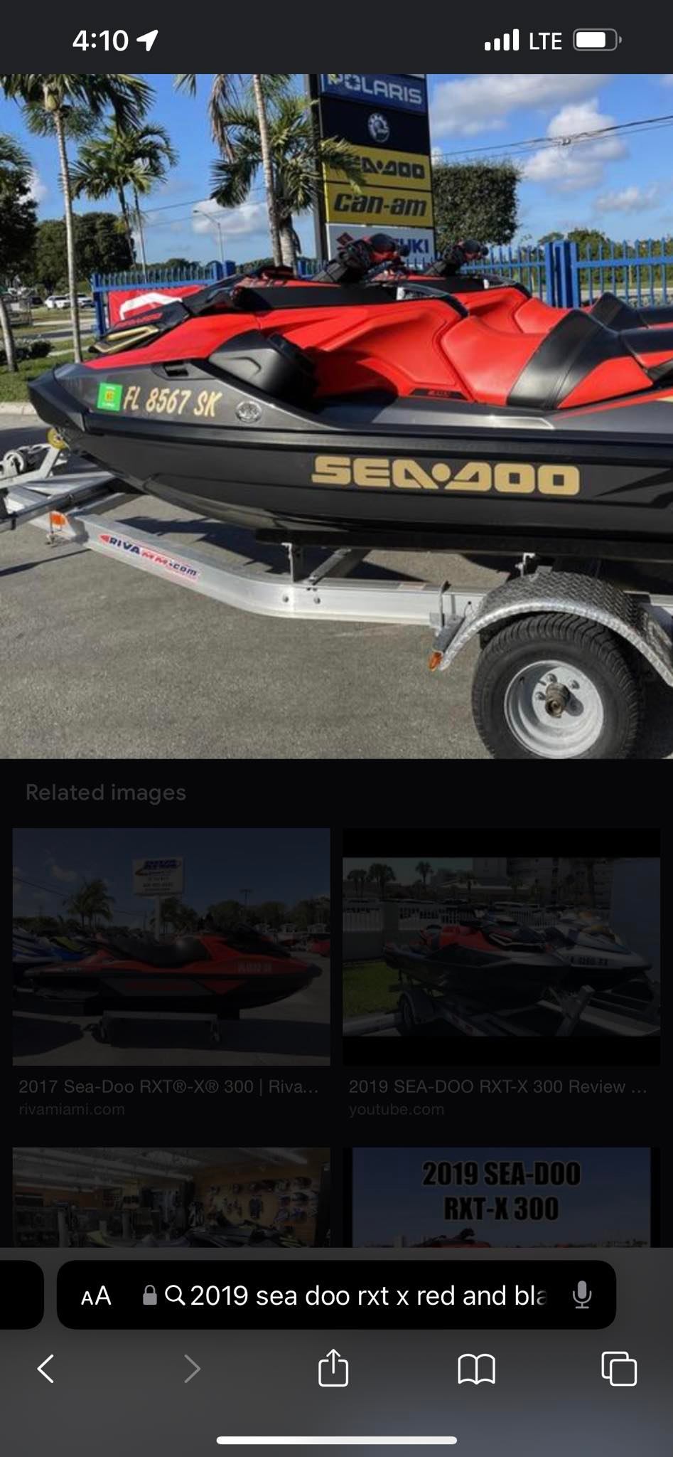 What are similar orange registration numbers for Sea-Doos?