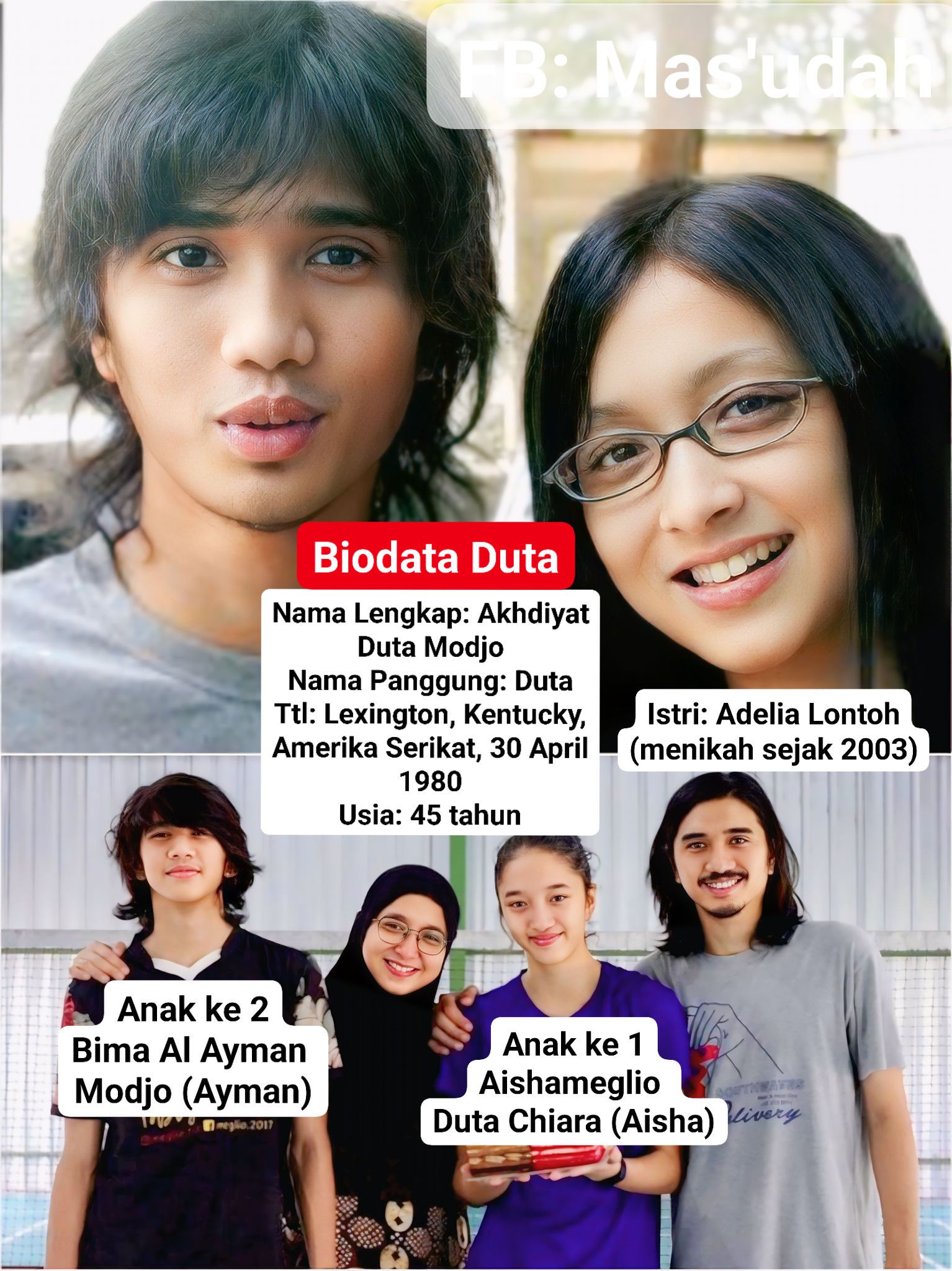 Masudah - Berikut adalah biodata Akhdiyat Duta Modjo, vokalis band ...