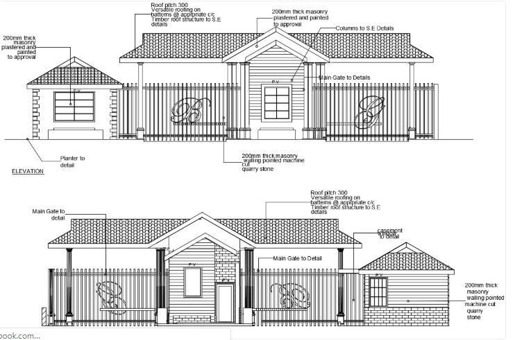 Autocadfiles - Guard House Elevation Design DWG File...