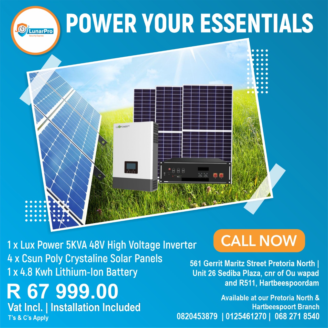 Lunarpro - Get Solar Energy for your Home or Business 1 X LuxPower 5KVA ...