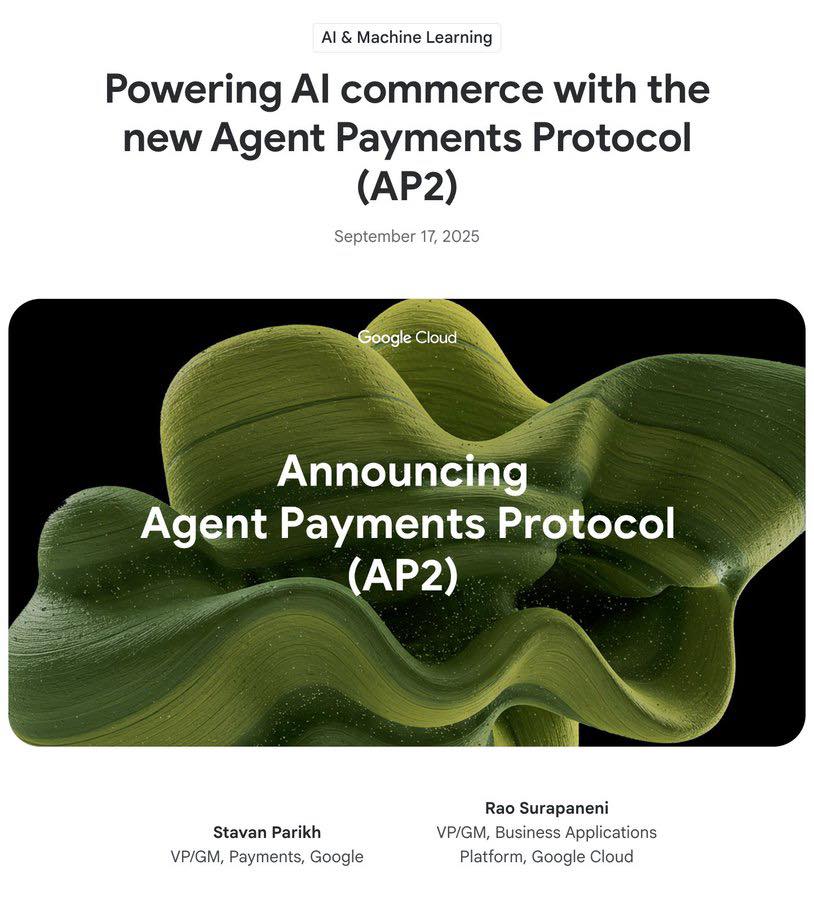 Thongchai - 🚨 Google เปิดตัว Agent Payments Protocol (AP2)! AI agent ...
