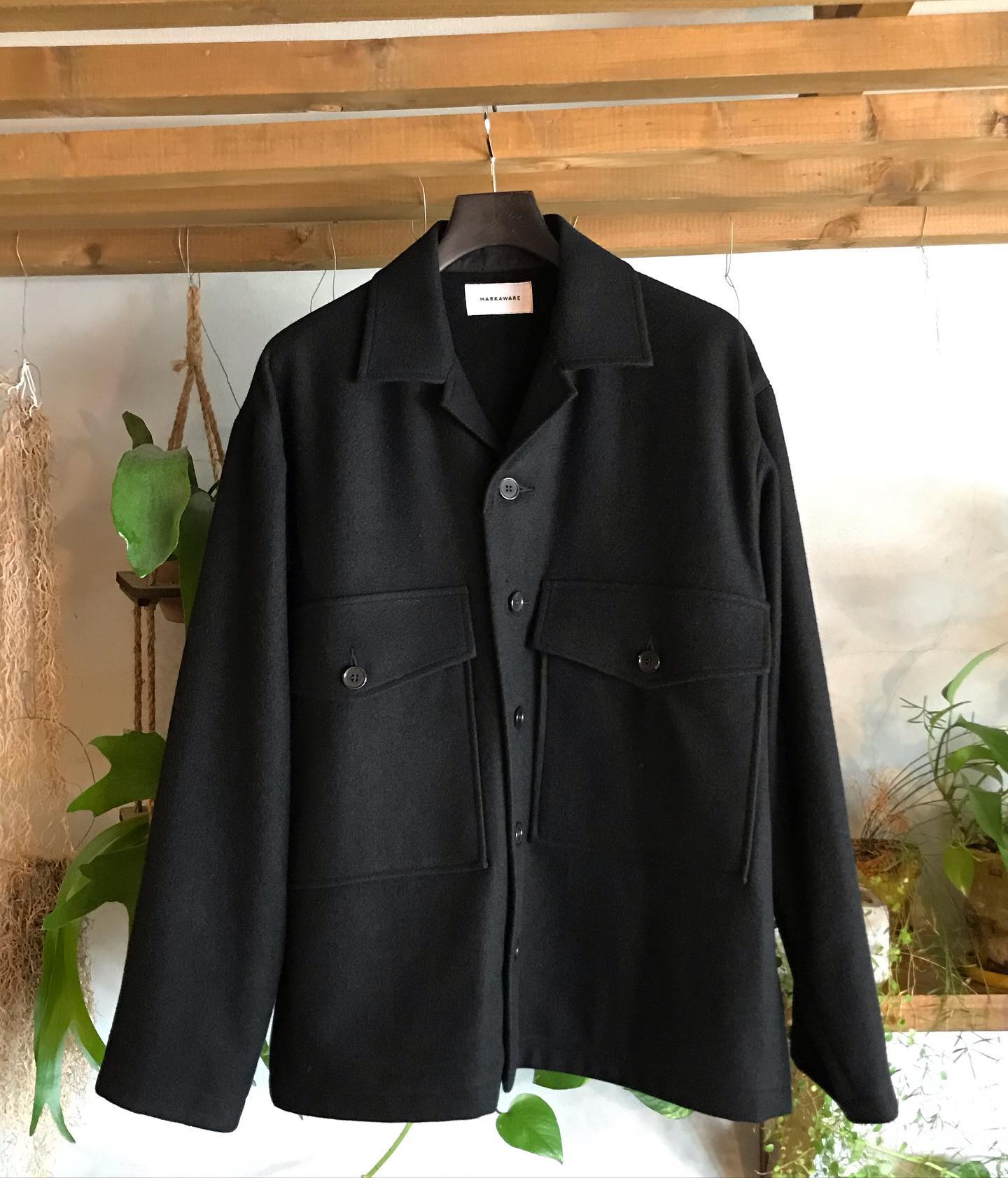 MARKAWARE】 □CASHMERE MELTON CPO SHIRT JACKET 秋冬のアウター 