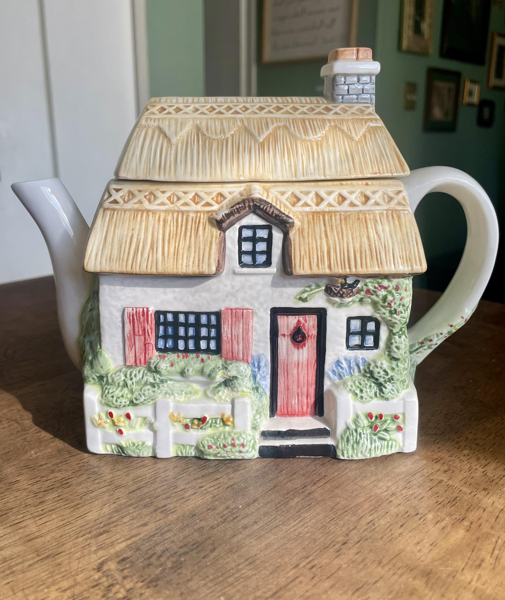 Vintage Annie Rowe teapot found at thrift store