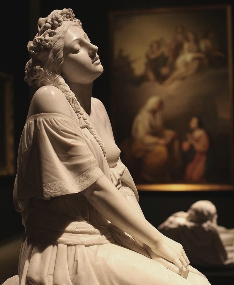 The Bride of the Sacred Songs (1854) by Gaetano Motelli (1805-1858
