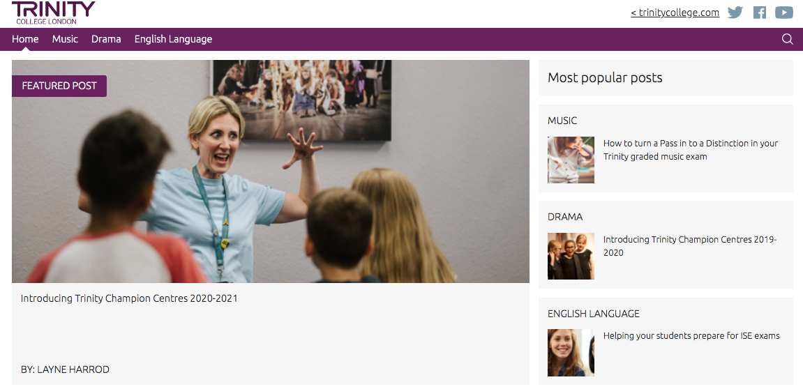 Trinity College London - 📢 The Trinity UK blog has had a makeover and ...