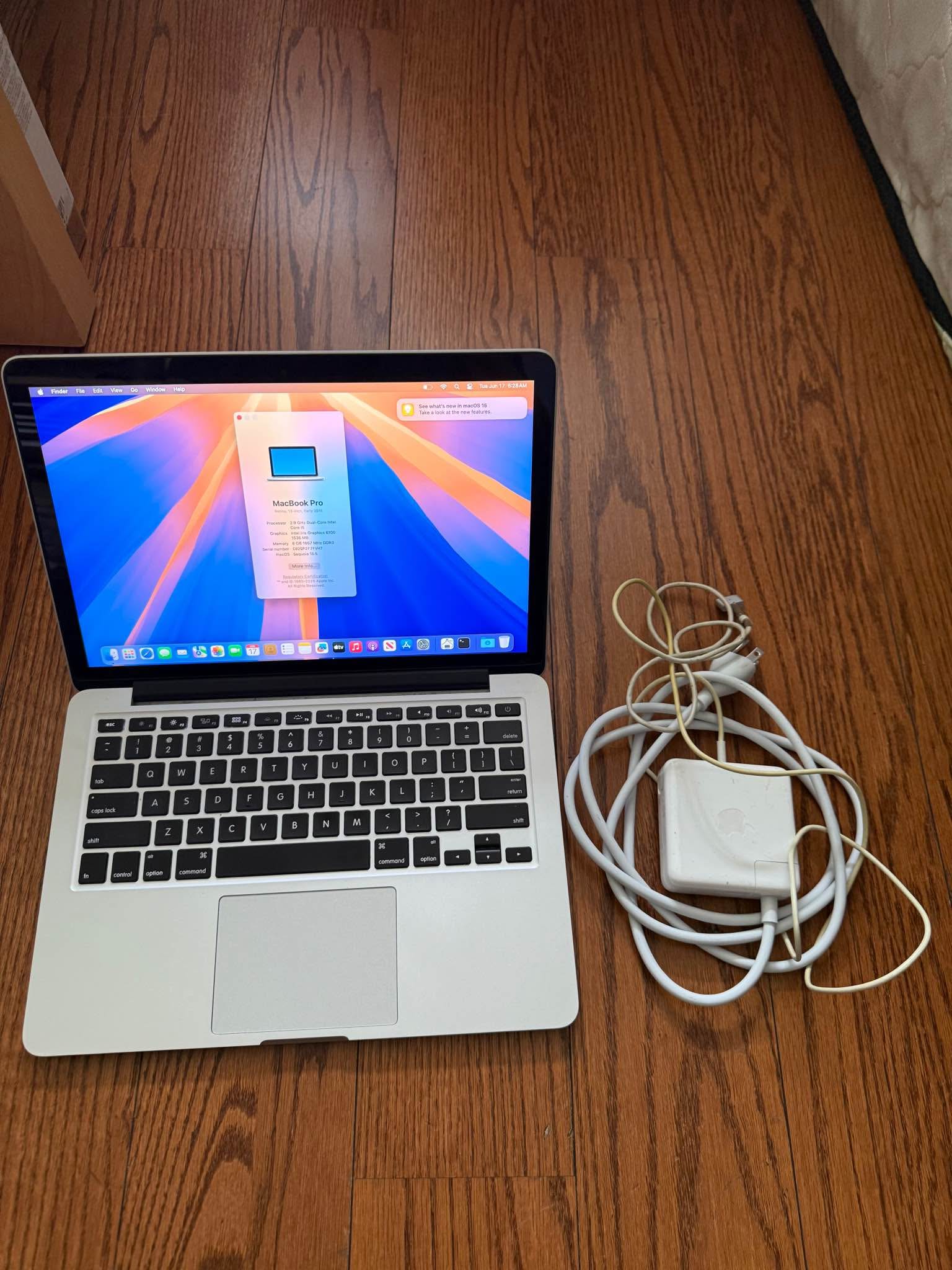 MacBook Pro 13” 2015/8GB RAM/128GB SSD/Fully Functional - Laptops  display picture 1