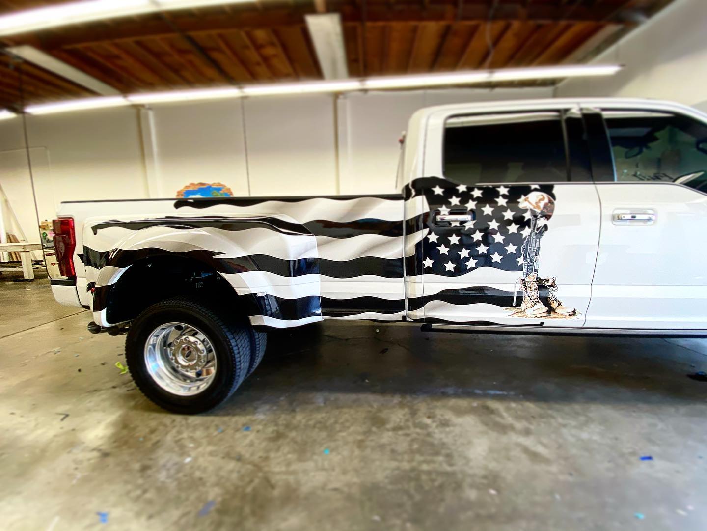 Partial Wrap Ford Dually... - WrapTech Graphic Installations