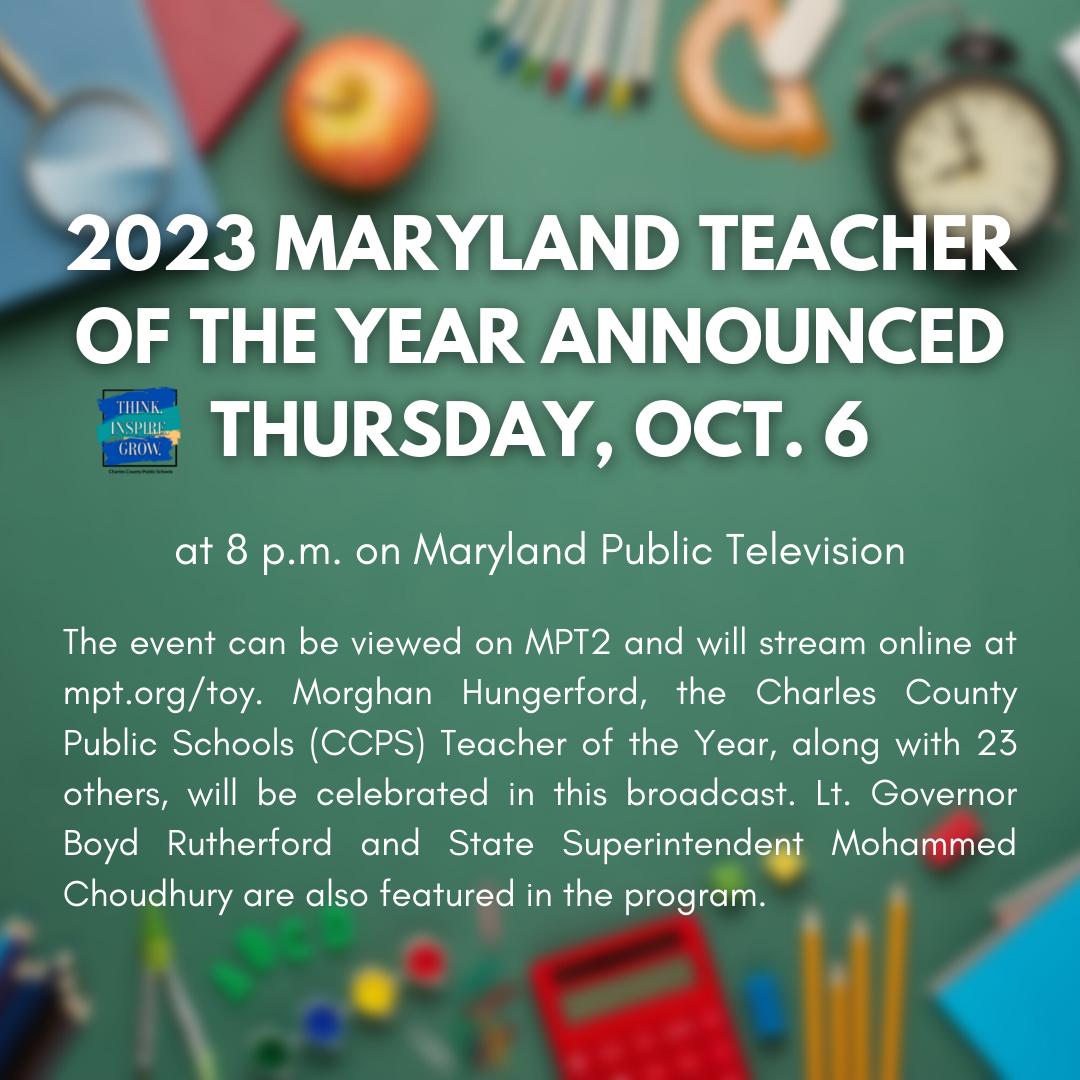 The 2023 Maryland Teacher... - Charles County Public Schools