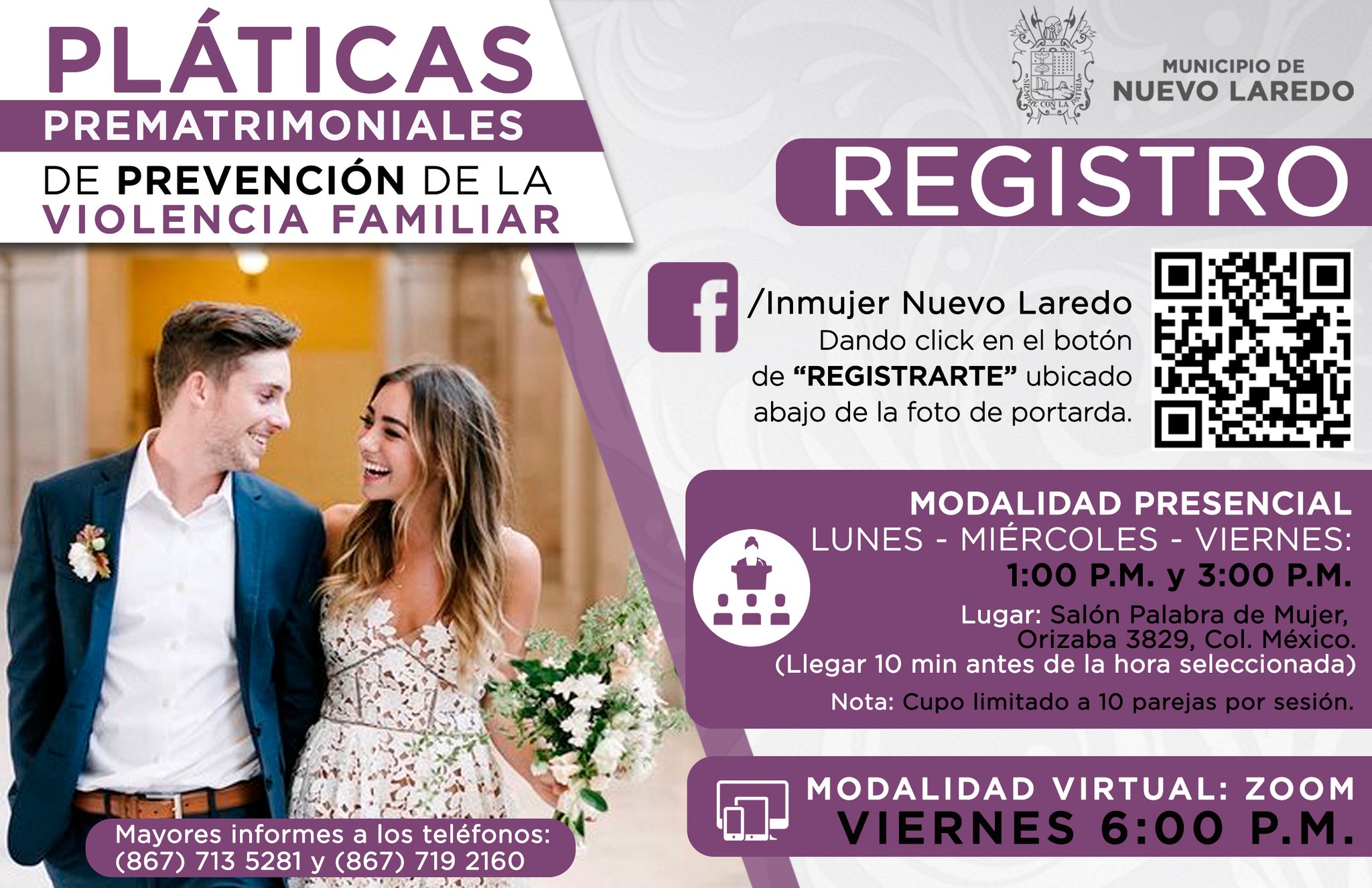 #PláticasPrematrimoniales Aquí... - Inmujer Nuevo Laredo
