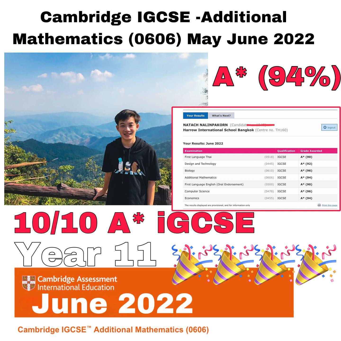 ยินดีกับ Mac ด้วยนะคับ Add Maths A*... - Alevel_IB_AP_MATH | Facebook