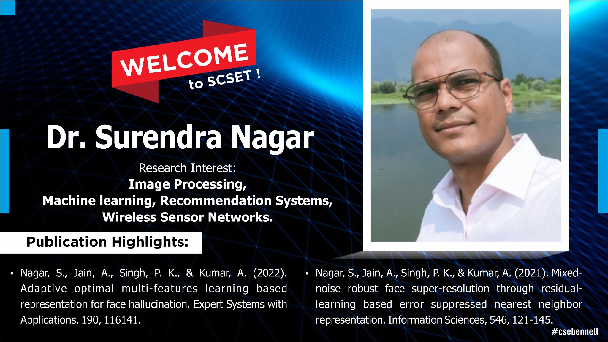 The #csebennett team is pleased to welcome Dr. Surendra Nagar. He has ...