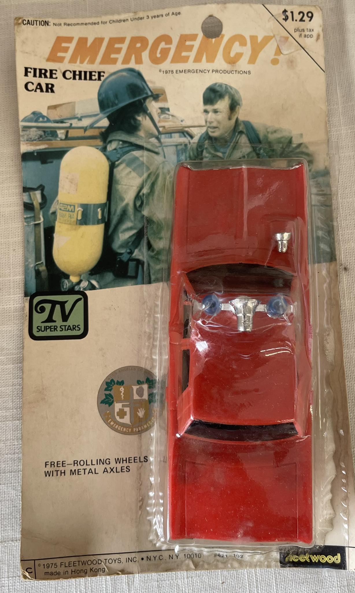 Vintage Nomura Fire Chief toy car from 1950s-60s