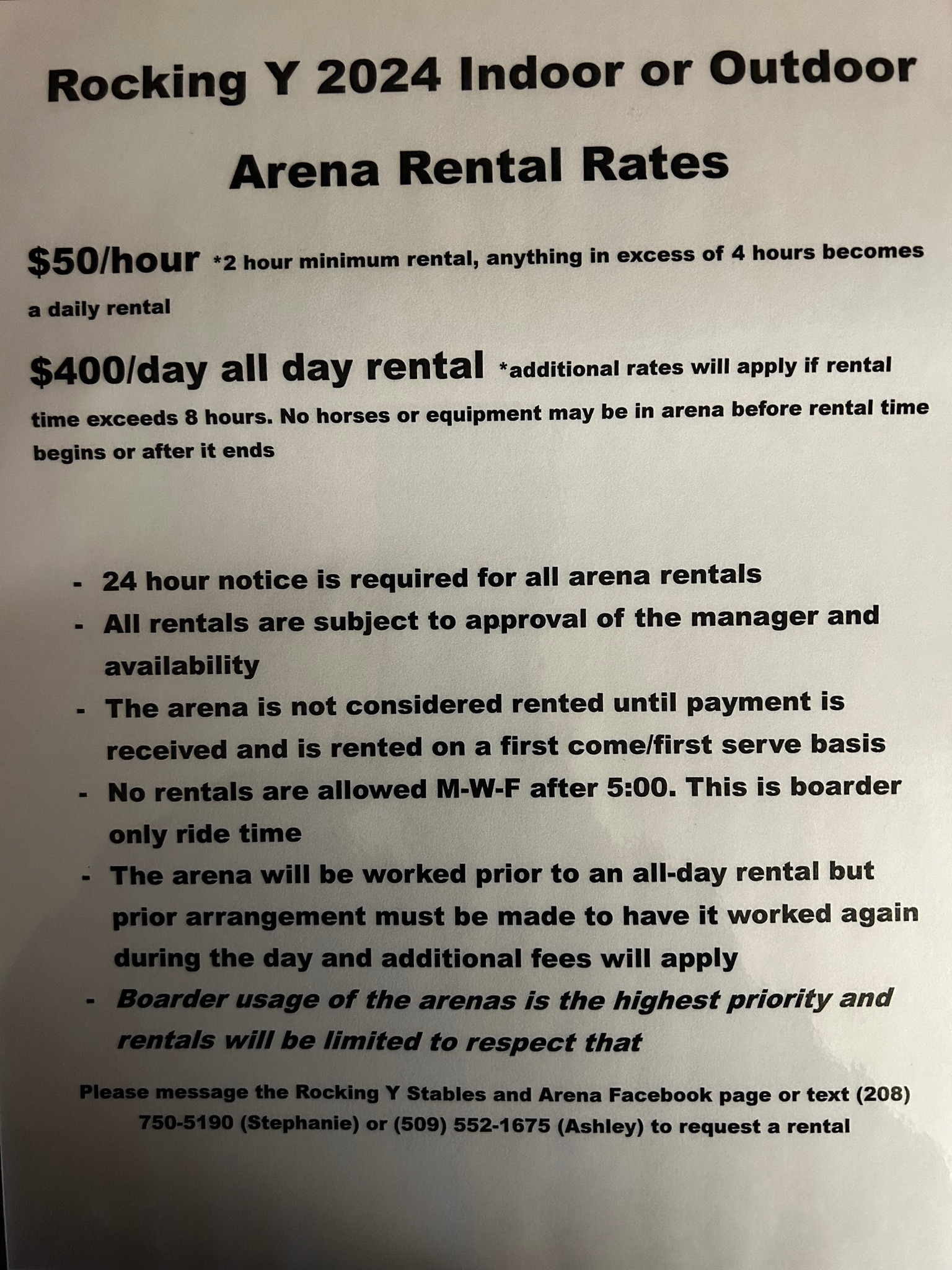 Rocking Y Stables & Arena | Lewiston ID