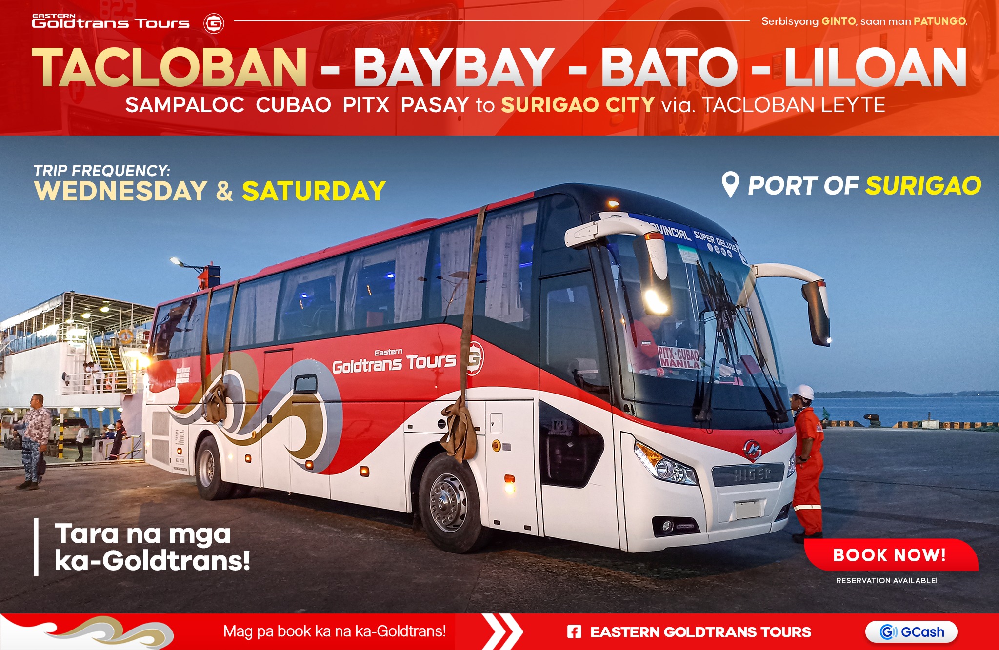 Papunta ka ba ng LEYTE o... - Eastern Goldtrans Tours | Facebook