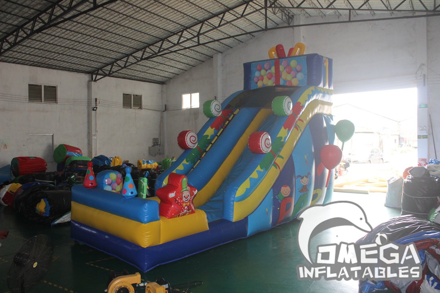 Omega Inflatables Factory - 16FT Candy Party Inflatable Slide Size ...