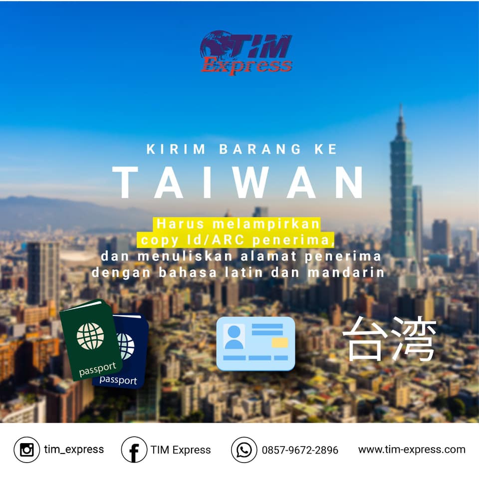 TIM Express - Jika kamu ingin mengirim paket ke Taiwan... | Facebook