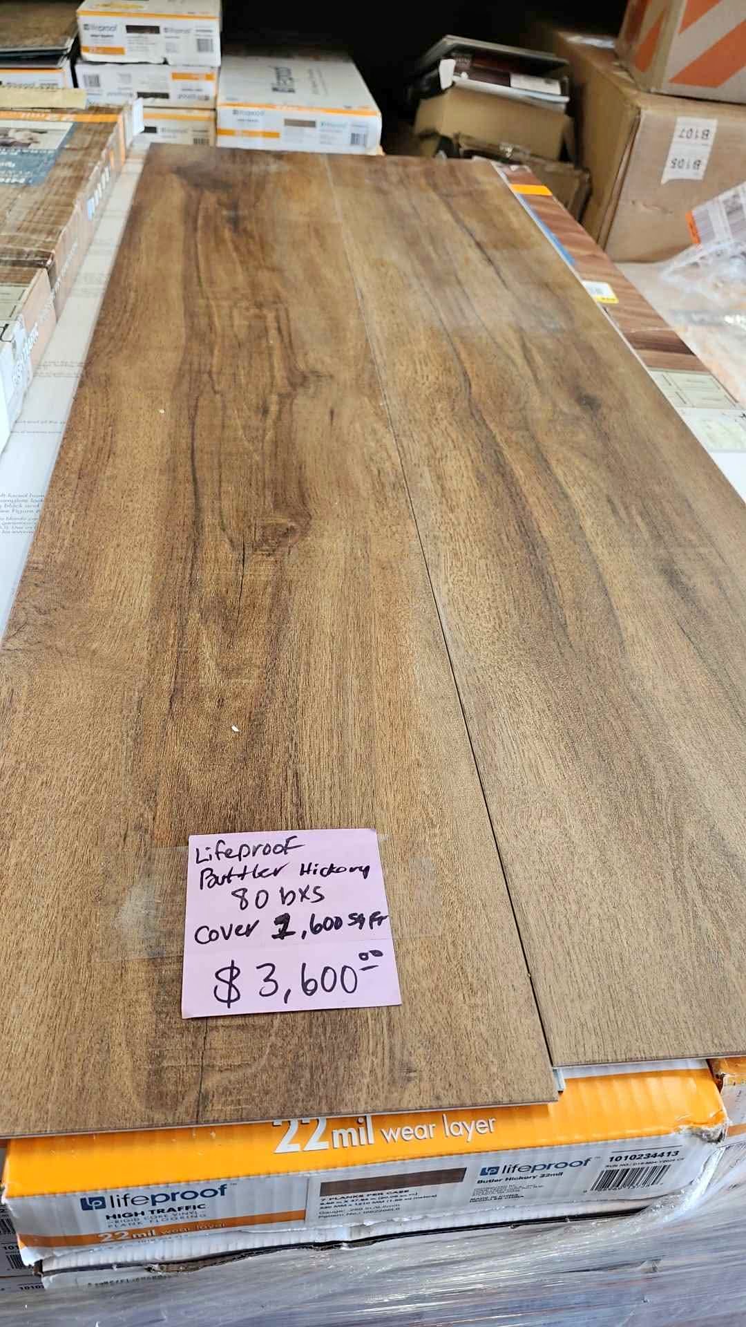Lifeproof Butler Hickory 22 MIL x 8.7 in. W x 48 in. L Click Lock ...