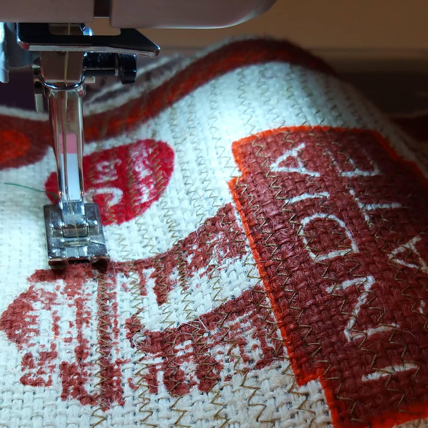 eWoodStory - Beginning recycled rice bag project #2!...